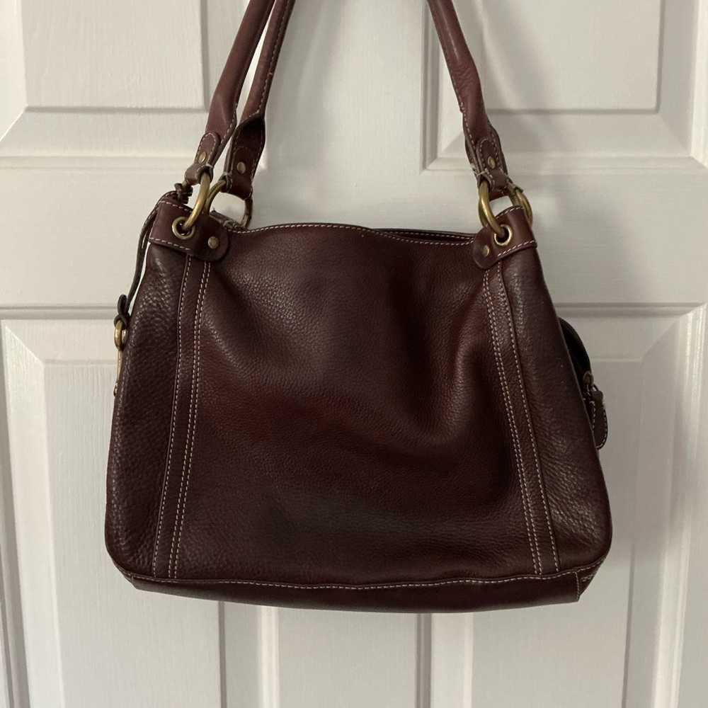 Fossil Elegant Dark Brown Leather Handbag